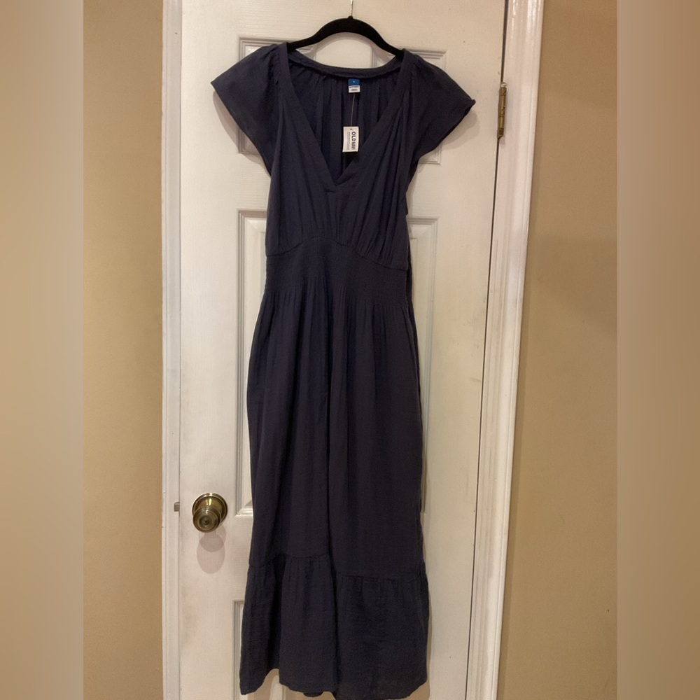 Old Navy Crinkle Gauze Dress with Pockets Small NWT